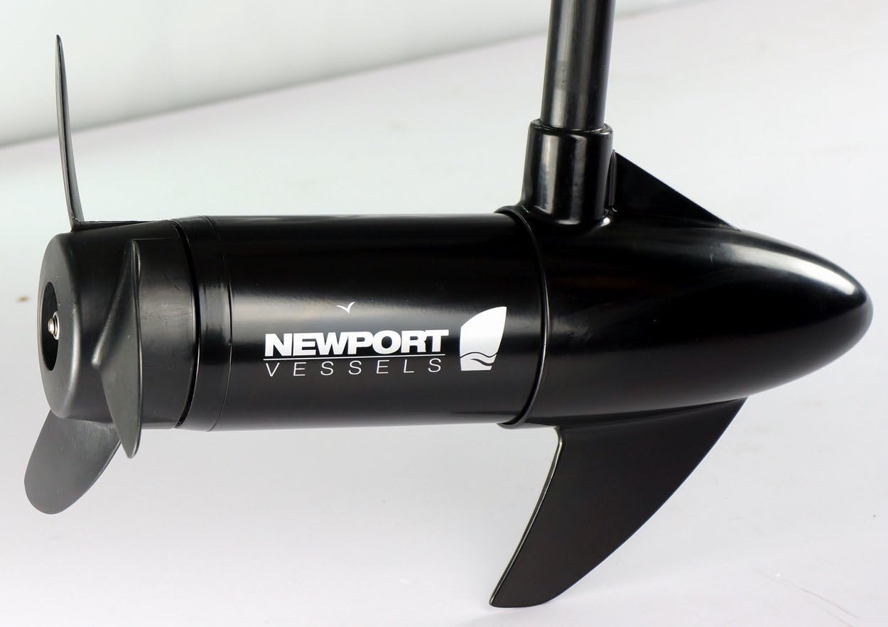 Newport Vessels NV-Series 55lb Thrust Saltwater Transom Mounted Trolling Electric Trolling Motor w/ LED Battery Indicator & 30" Shaft: Sports & Outdoors