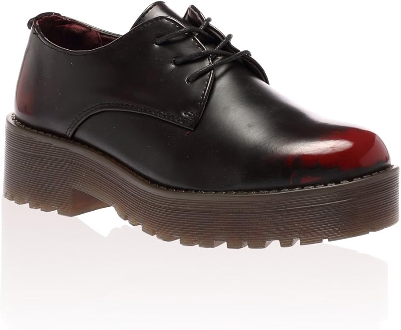 My1stWish Lace Up Chunky Rubber Sole Geek