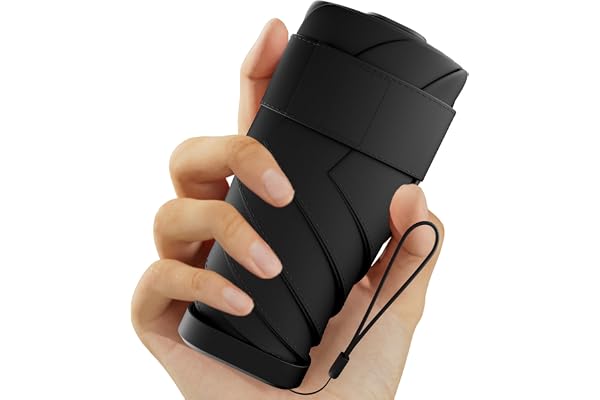 Copulan Mini Travel Umbrella, UPF 50+ Compact 7oz Fits in Purse | Eco-friendly Recycled Fabric, Rain & UV Protection.Portable
