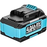 Belife 21V 4.0Ah Lithium-Ion Battery Rechargeable, Replacement for Dewalt Power Tools, L8 Leaf Blower, 4000mah (Charger Not Included)