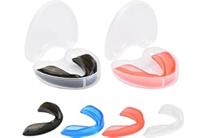 Nivofu 4 Pack Sports Mouth Guard,Tooth Protector,Mouthguards for Adults,Moldable Athletic Mouthguard,Professional Sports Mout