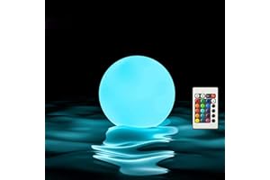 Borelor Floating Pool Lights,3-Inch USB Rechargeable & Remote Control Globe Lamp IP68 Waterproof 16 Color Change Hot Tub Bath Lights, Party Holiday Outdoor Christmas Decorations(1 Pack)