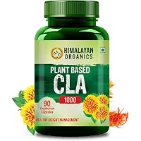 Himalayan Organics Plant Based CLA 1000 Fat Burner Supplement - 90 Veg Capsules