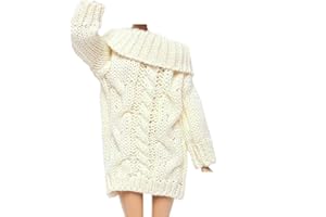 BJDBUS White Winter Turtleneck Sweater Clothes for 11.5 inch Girl Doll Accessories