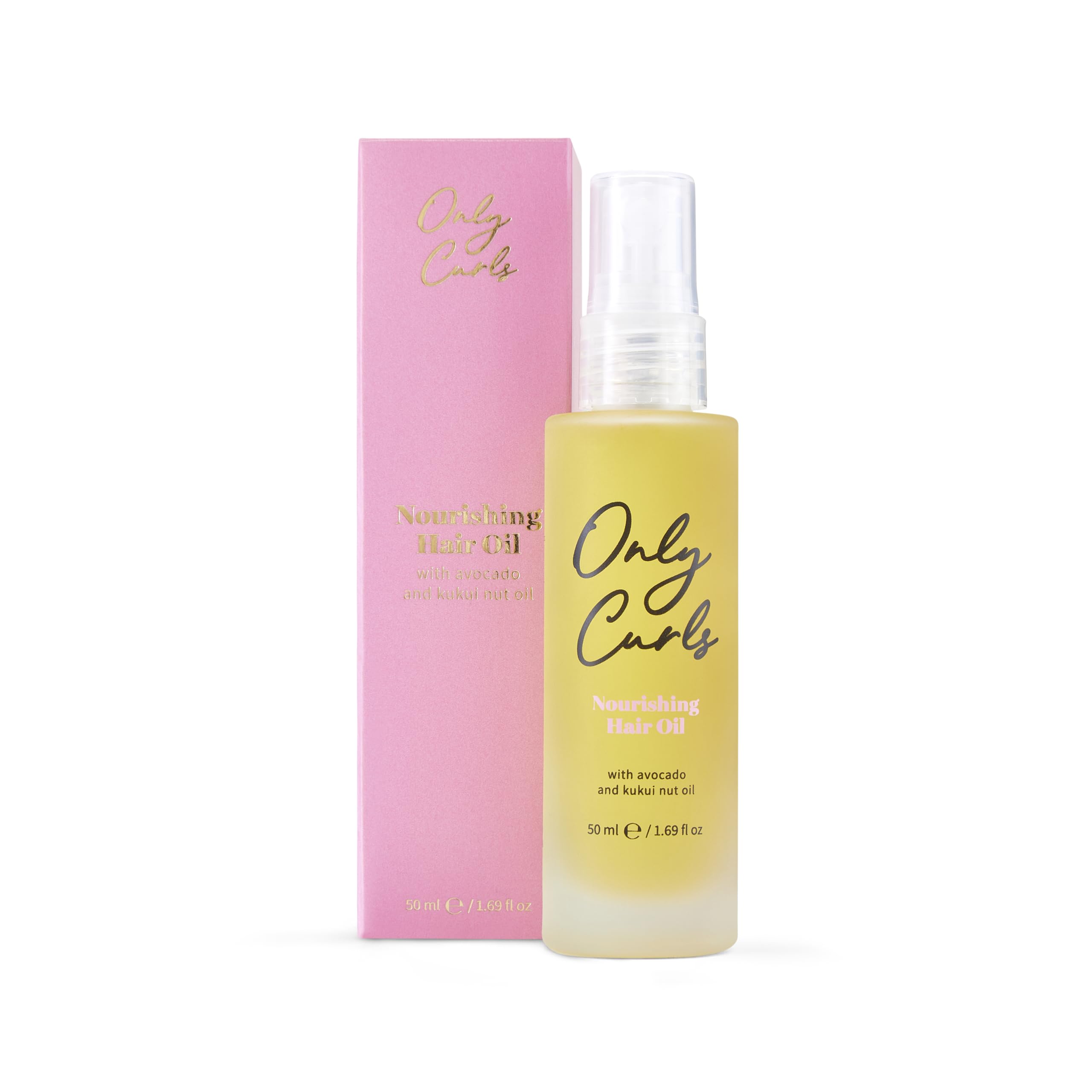 Only Curls Hair Oil, 50ml, Curly Hair Product, Lightweight & Conditioning Treatment, Hydrated, Frizz-Free Curls, Enhanced Shine & Moisture, For All Curly Hair Types