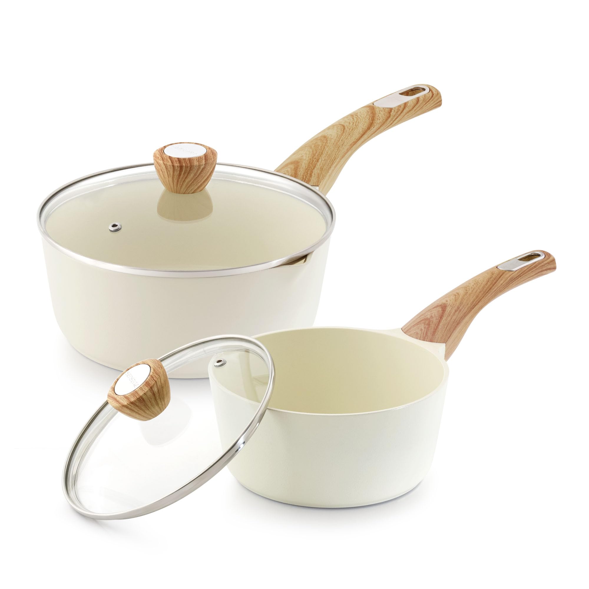 Photo 1 of 1 Pcs ***MISSING PART -NO HANDLE*** SENSARTE 2.0 Quart Ceramic Sauce Pan Sets with Lid, Cooking Pots Set, Nonstick Saucepan with Pour Spout, Small Kitchen Pot, Non toxic Saucepot, Induction Compatible, PFOA PTFE PFAS Free