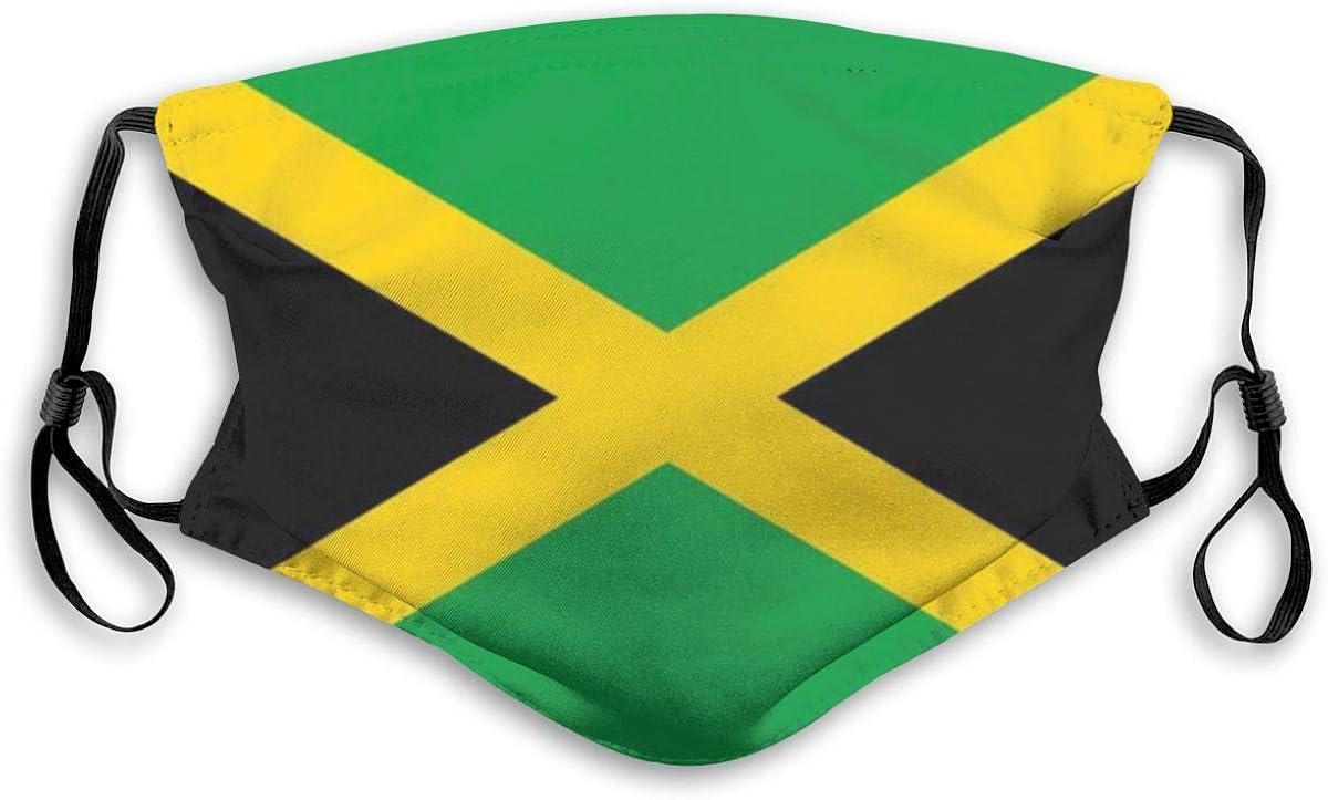 Gesdfwe Unisex Balaclava Jamaica Flag Face Mask Bandana Adjustable