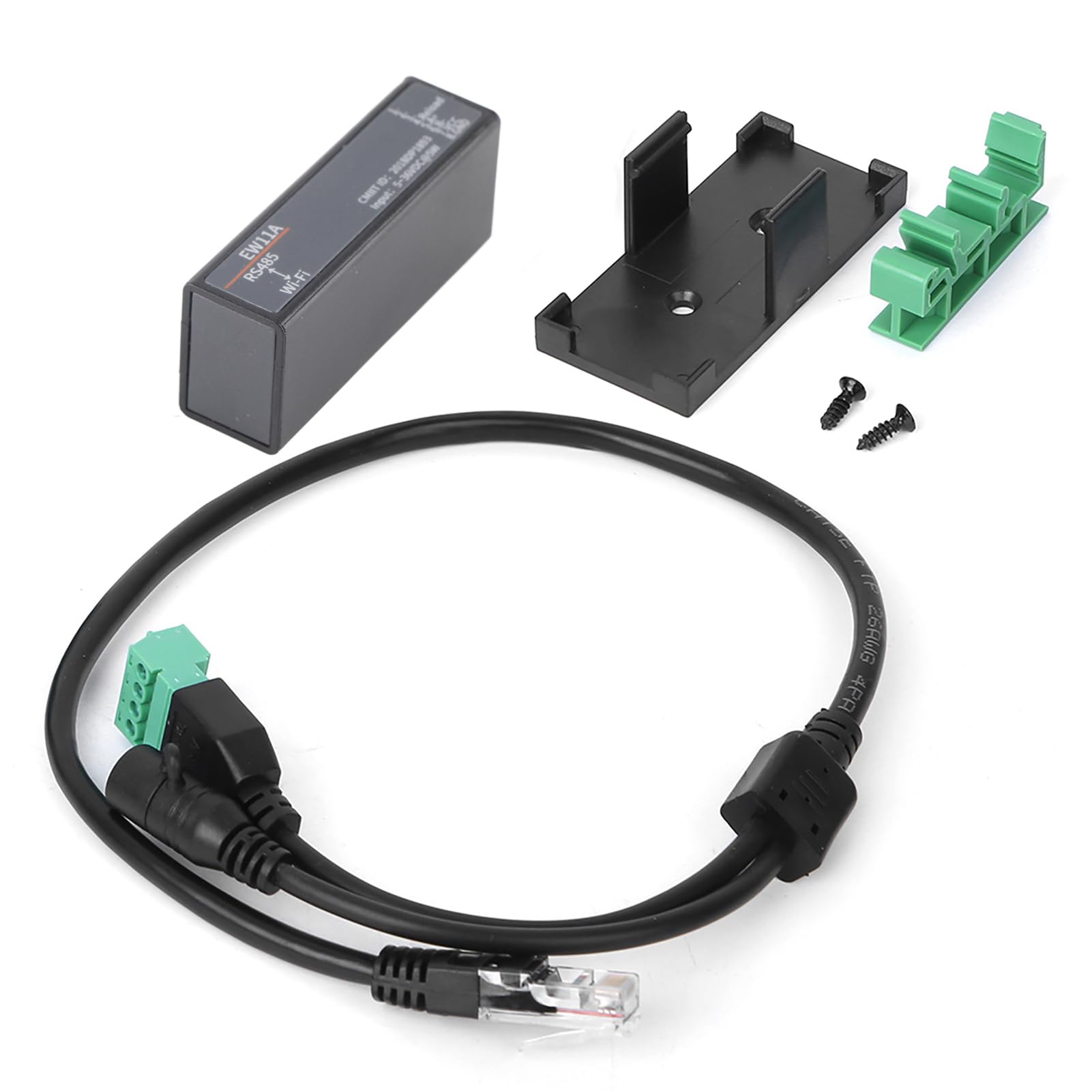 RS485 to WiFi Converter with RJ45 Ethernet Interface, Serial Server Module with Built-in Antenna for Industrial Control Systems