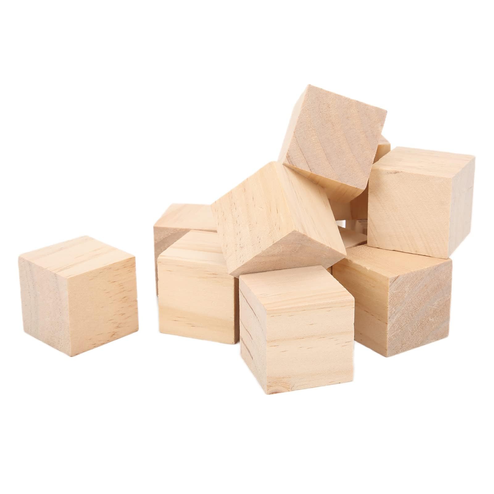 4X4X4Cm Unfinished Pinewood Blocks Wood Craft Unfinished Wood 12Pcs Unfinished Wooden Blocks Smooth Durable Sturdy Uniform Size Small Wooden Cubes For Crafts Diy Home Decor