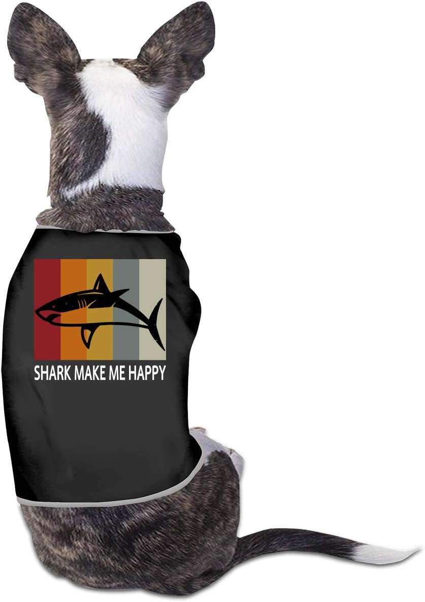 DLOAHJZH-Q Shark Make Me Happy Small Coat Dog Cat Vest Pet Sleeveless Shirt