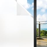 Funfox Privacy Window Film Frosting Matte White 44.5x200cm Static Cling
