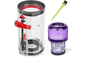 Dust Bin Replacement Compatible with Dyson V11 V15 SV14 SV15 SV22 Vacuum Cleaner, Upgraded Large Clear Bin for Dyson Canister