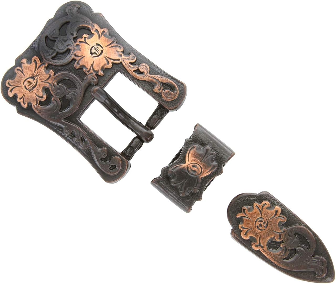 S5401-COPPER Copper Western Belt Buckle Set: Clothing