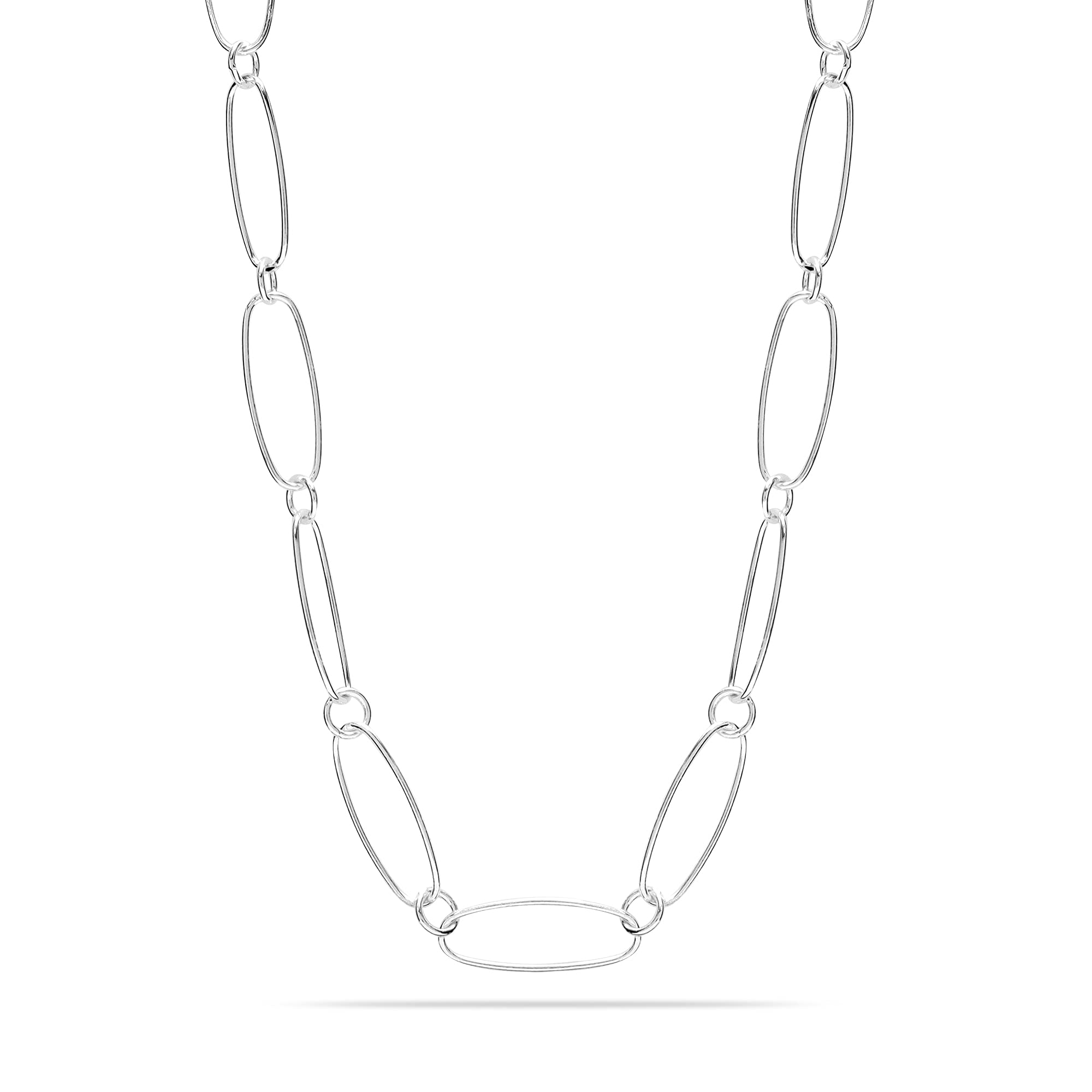 LeCalla 925 Sterling Silver Italian 6.5MM Paperclip Link Chain Necklace for Women 36 Inches