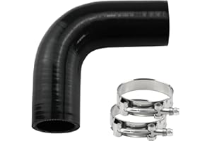 Ucreative 90 Degree Elbow ID: 1.5"(38mm) 4-Ply High Performance Coupler Silicone Hose for Vehicle with T-Bolt Clamp