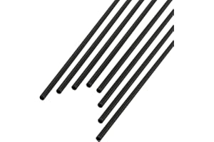 Ohamtes 8Pcs OD 2.5mm ID 1.5mm Carbon Fiber Tube, Hollow Frosted Tube Length 200mm, Used for Kite, Remote Control Aircraft, DIY Article Frame or Support Rod
