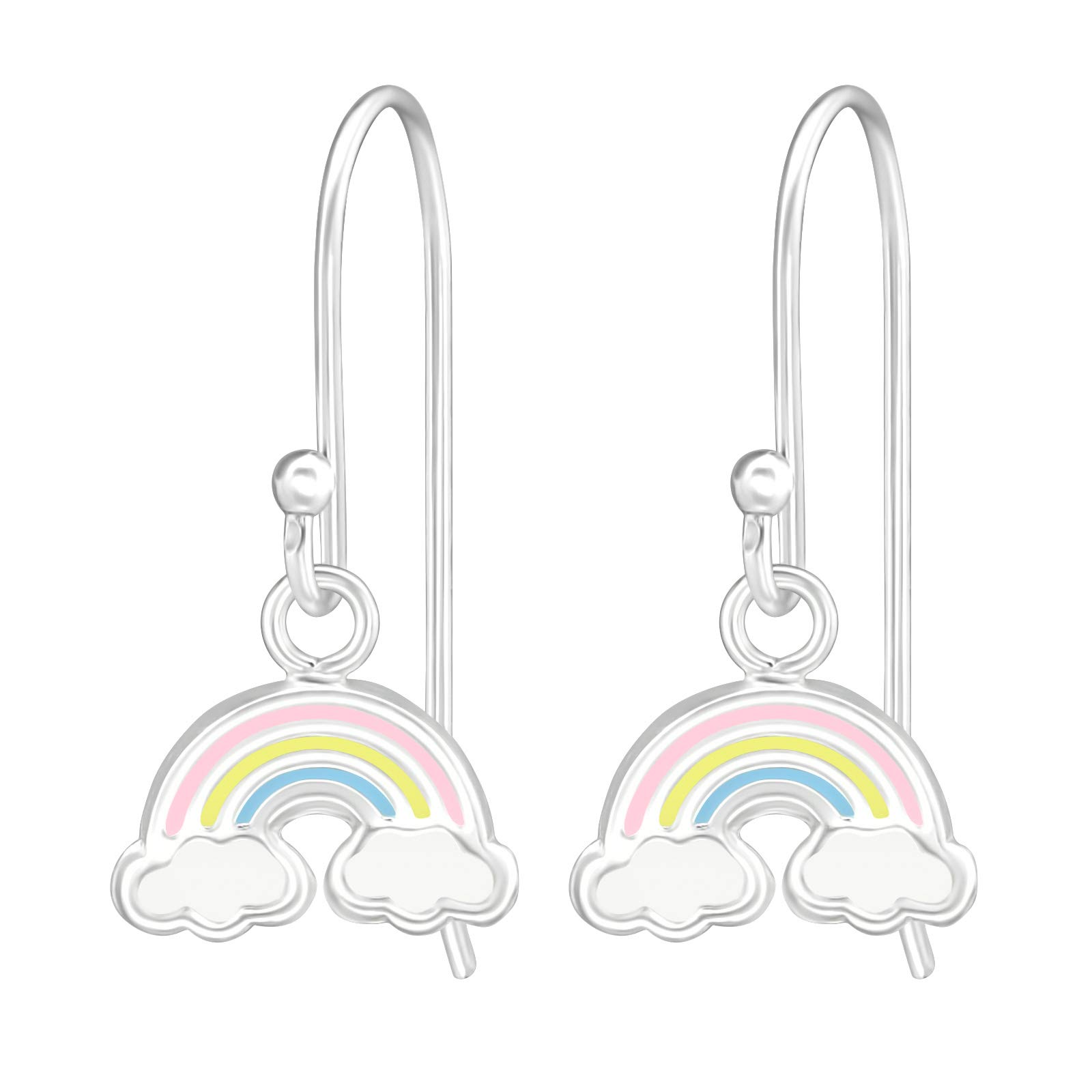 The Rose & Silver Company Women 925 Sterling Silver Rainbow Hook Earrings