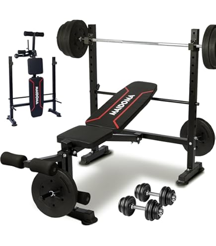 Banco Musculación Plegable Banco De Pesas, Juego De Prensa De