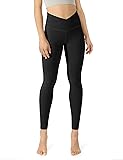 ODODOS Women's Cross Waist 7/8 Yoga Leggings with