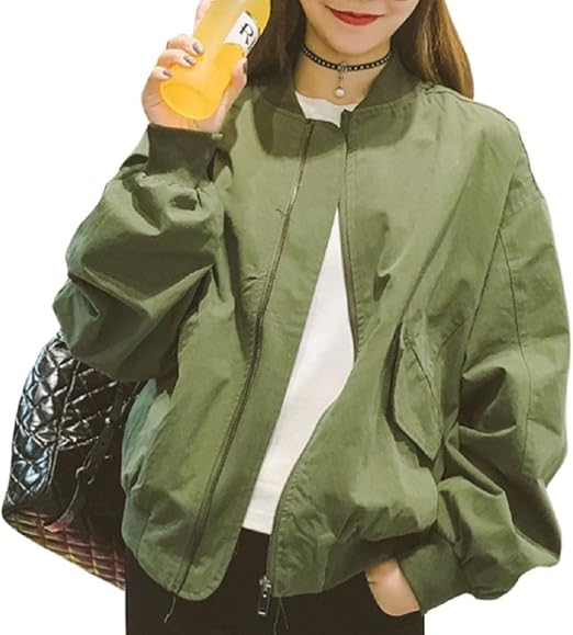 マントナン 薄手 Ma 1 ジャケット レディース アウター ジャンバー カーキ Ma1 エムエーワン 春物 春 夏 コート ジャケット 通販 Amazon