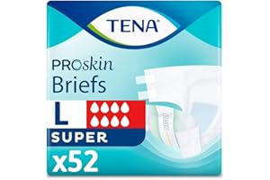 TENA Proskin Super Briefs, Large, 52 Count