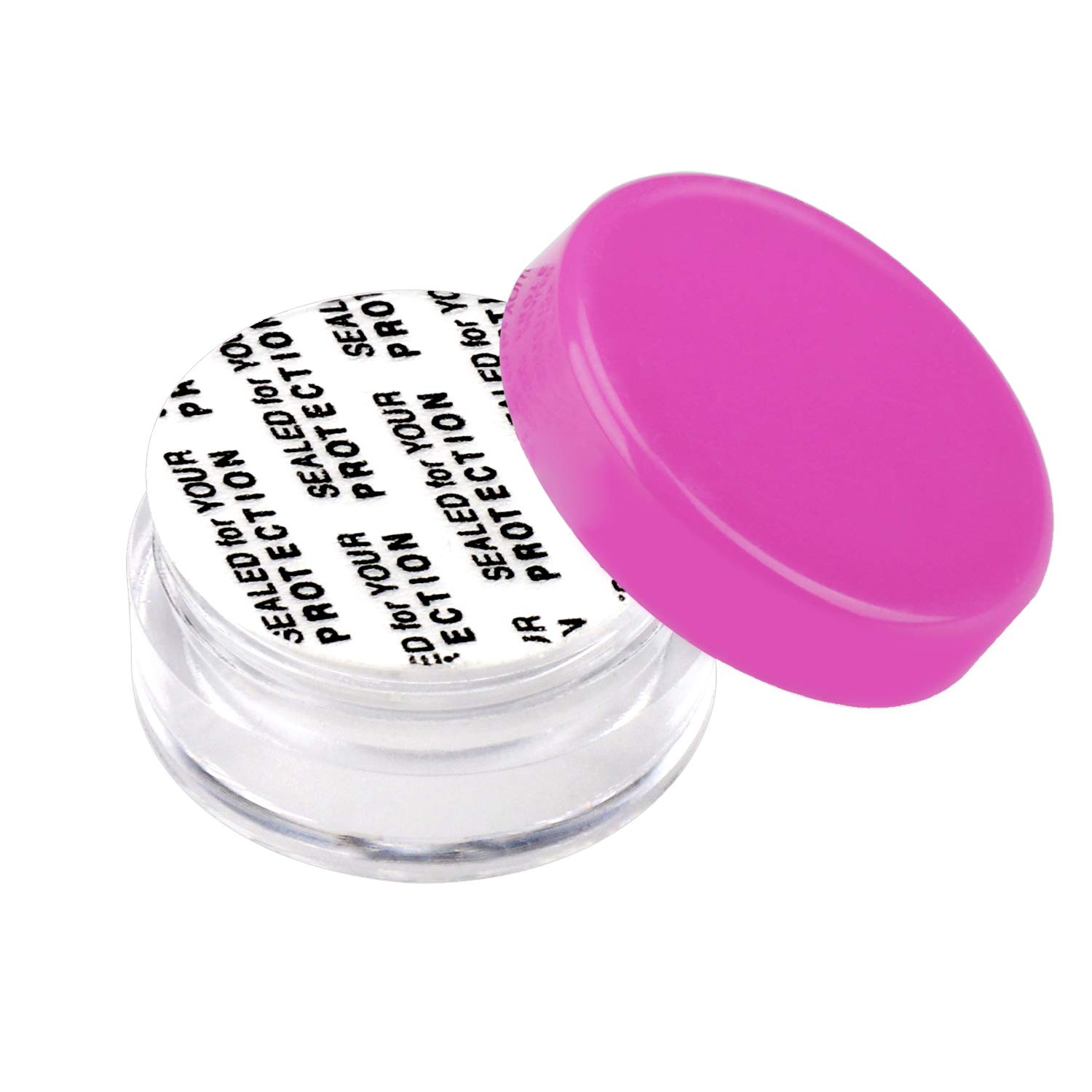 SumDirect 100Pcs 5G/5ML Empty Clear Plastic Cosmetic Containers with Hotpink Lids, Sample Jars, Makeup Sample Containers for Cream Lotion with a Snoop: Beauty