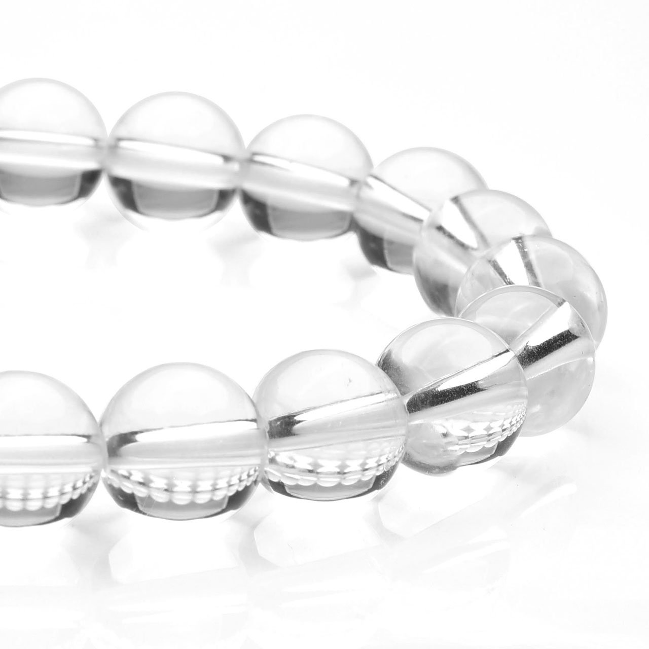 QGEM 2pcs Bracelet en Pierre Quartz Cristal de Roche Blanc Naturelle Pendentif \'Ajna\' pour Amoureux Meilleure Amie Femme Homme