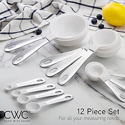 COOK WITH COLOR 12 PC Measuring Cups Set and
