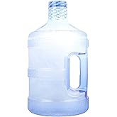 H8O® 1 Gallon Round BPA Free Water Bottle with 48mm Cap (Natural Blue)