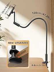 SAIJI Gooseneck Tablet Holder for Bed, One-Hand