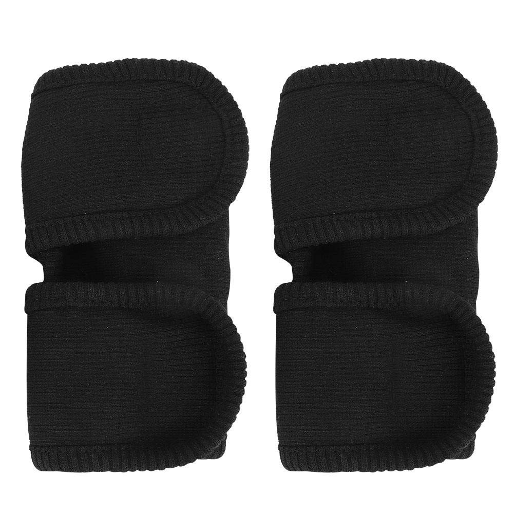 GOTOTOP 2Pcs Dog Leg Brace for Hind Leg Adjustable Knee Elbow Warm Knee Surgery Wound Recovery Leggings Guard Universal Cats Dogs Cloth Black Orange Pet Supplies(S, M, L)(M-Black)