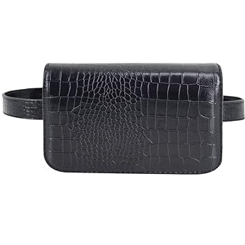 black croc bum bag