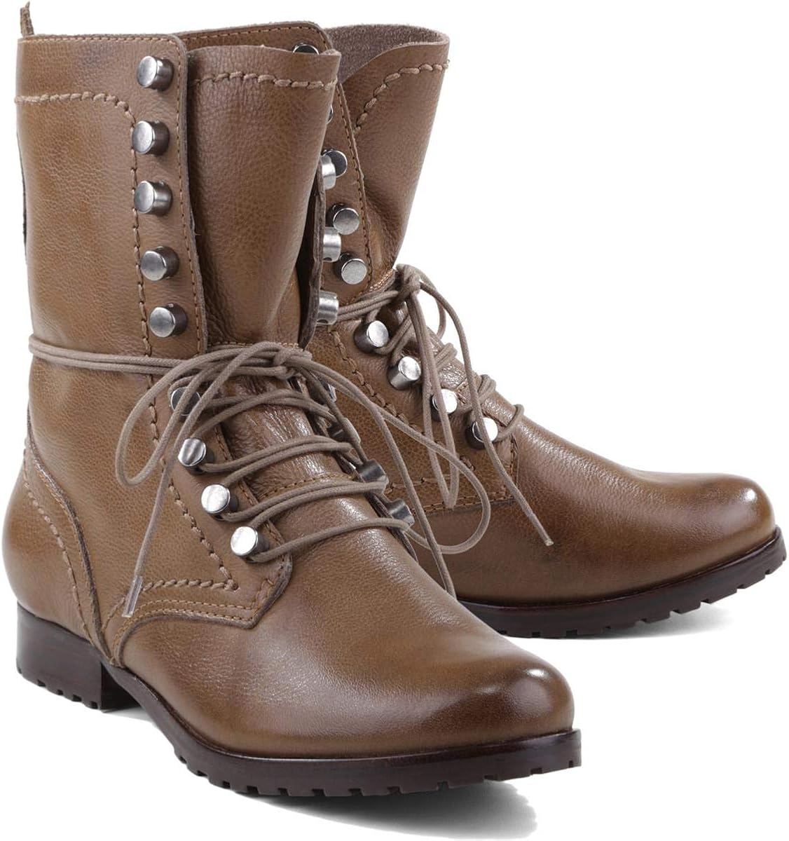 flat brown ankle boots
