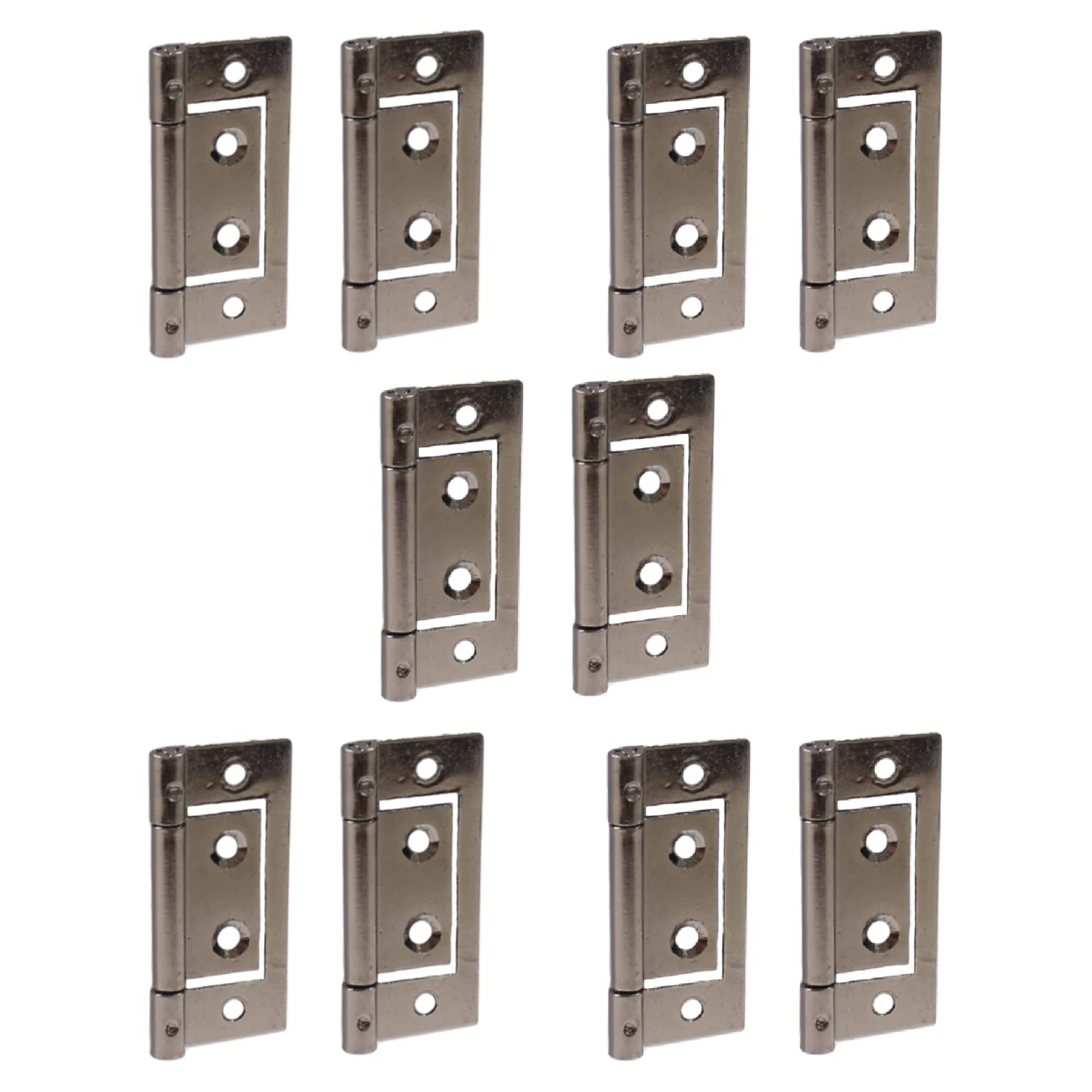 Florentine Bronze Plated Heavy Duty Flush Hinges 50mm/2-Inch for Internal External Doors Cupboards Cabinets Dresser Wardrobes Pack of 10