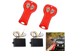 HMRCYTE Winch Remote Control, 12V Wireless Winch Remote Control Kit, Universal Electric Winch Remote Switch, Winch Remote Con