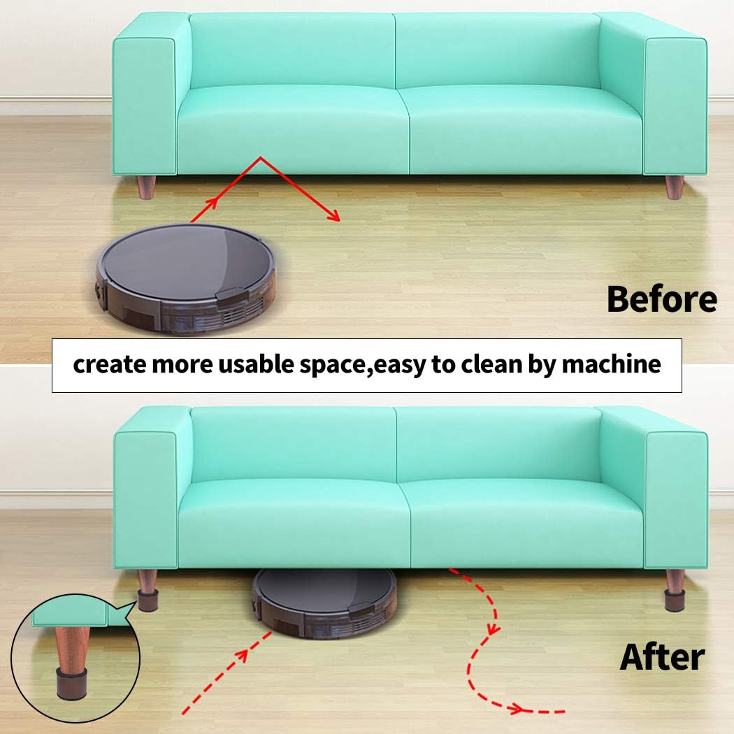 Ezprotekt 2" Lift Furniture Risers Carbon Steel Bed Risers,2.4" Self-Adhesive Heavy Duty Furniture Raisers Adds 2" Height to Beds Sofas Cabinets Supports 20,000 lbs - Image 3