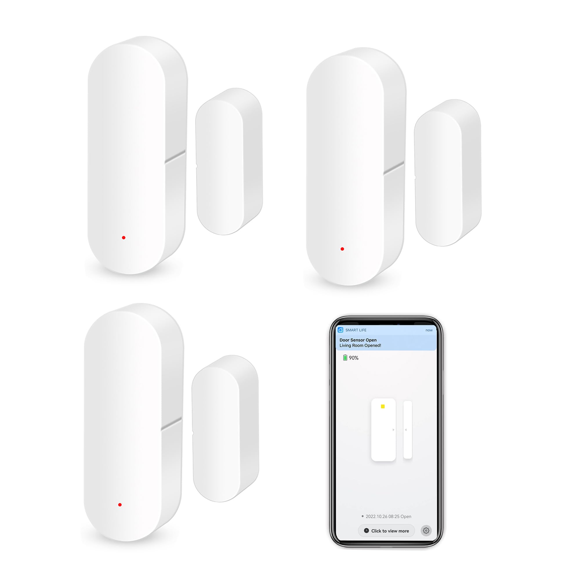 Photo 1 of *MISSING PARTS*
WiFi Door/Window Sensor: Smart Contact Sensor with App Alerts, Door/Window Open Detector Compatible with Alexa/Google Assistant, Entry Detector for Home Security & Automation (3Pack)