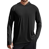 PINSPARK Men's UPF 50+ Long Sleeve Rash Guard - Sun Protection Hoodie UV SPF Fishing Shirt for Athletic Running Swim Hiking