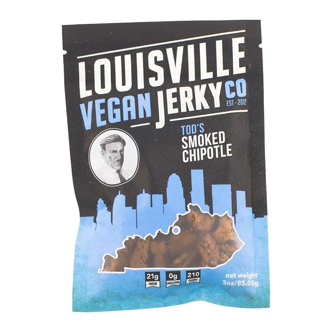 Louisville Vegan Jerky Smoked Chipotle 3 Ounce