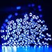 Solar Christmas String Lights Solarmks Fairy Decorative Christmas Lights 72ft 200 LED Lights for Garden Decorations (Blue)