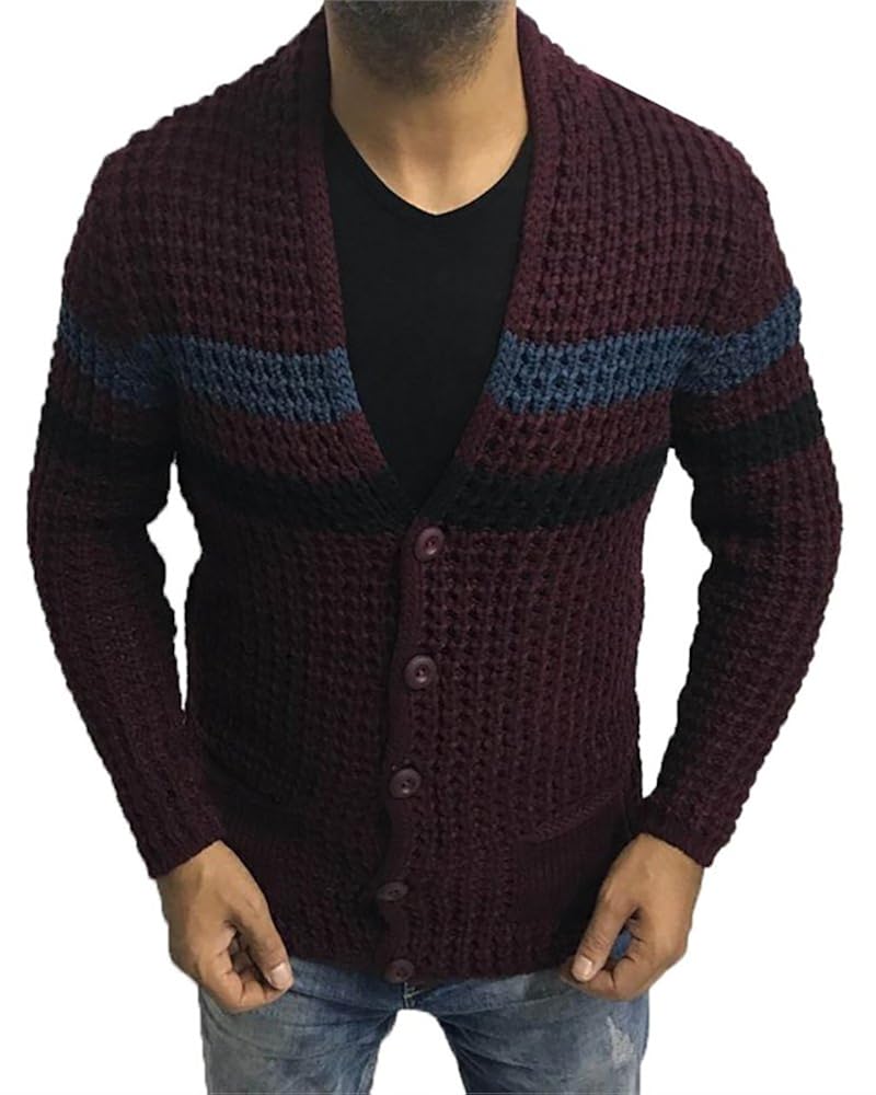 Cardigans Beotyshow Mens Casual V-Neck 