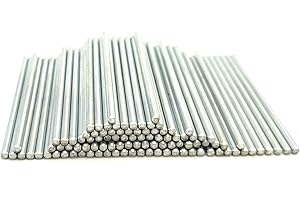 EUDAX 100Pcs Dia.2mm STEM Toys Shaft Round Rod Axles for DIY Toy RC Car Boat Helicopter Model Part (2mmx50mm)