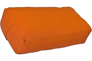 YogaAccessories Supportive Rectangular Cotton Yoga Bolster