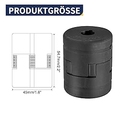 uxcell 1/2" to 1/2" L075 Flexible 3-Piece L-Jaw