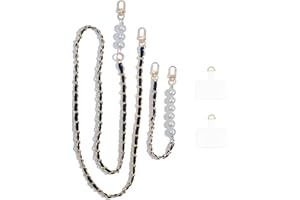 Homvog Phone Lanyard Universal Phone Strap Cell Phone Lanyard Crossbody Neck Strap Phone Charms with 2× Tether Tab, 1× Wrist Strap, Cross Body Phone Chain for Most Phones Bag Purse