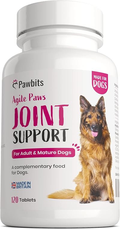 Pawbits 120 Adult Senior Dog Hip & Joint Supplements Green Lipped Mussel