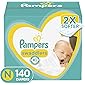 Diapers Newborn/Size 0 (< 10 lb), 140 Count - Pampers Swaddlers Disposable Baby Diapers, Enormous Pack (Packaging May…