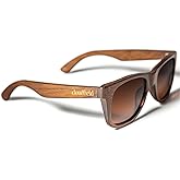 cloudfield Wood Frame Sunglasses for Men and Women with 9-Layer Polarized Lenses and Double Layer of UV Blocking Coating