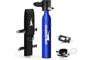 Mini Scuba Tank, Diving Tanks 5-10 Minutes Usage Time, DOT/CE-EN250 Certification Lung Tanks, 0.5L(3.5Cu Ft) Capacity Dive Ta