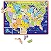 eeBoo United States Map Tray Puzzle for Kids, 45 pieces
